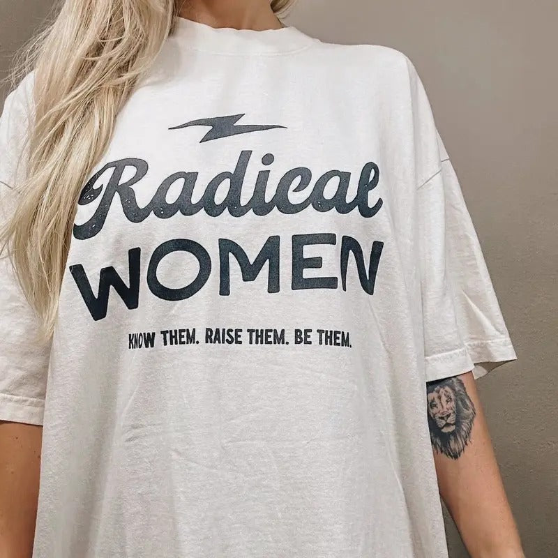 Radical Woman Feminist Empowering Graphic Tee Retro Graphic Tee Grunge Hippie Boho Graphic style 02 Hoodie, Sweatshirt
