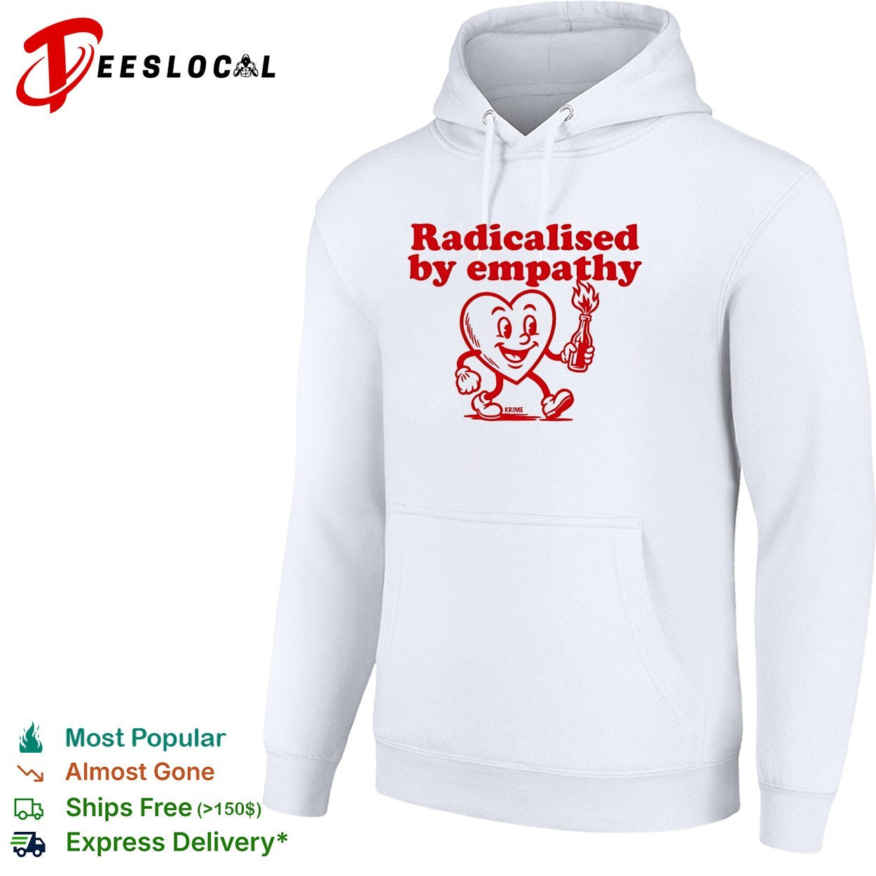 Radicalised by empathy heart molotov cocktail shirt