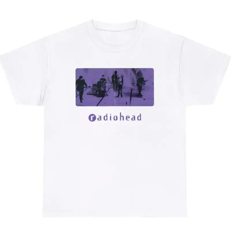 Radiohead Band T-Shirt Electronic 90s Emo rock Brand Classic Streetwear Tshirt Hoodie, Sweatshirt | RetroVerseTees.com
