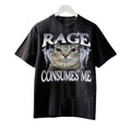 Rage Consumes Me Cat Tshirt, Funny Cat Meme T-Shirt, Vintage Unhinged Cat Tee, Silly Cat Graphic Shirt, Weird Humor...