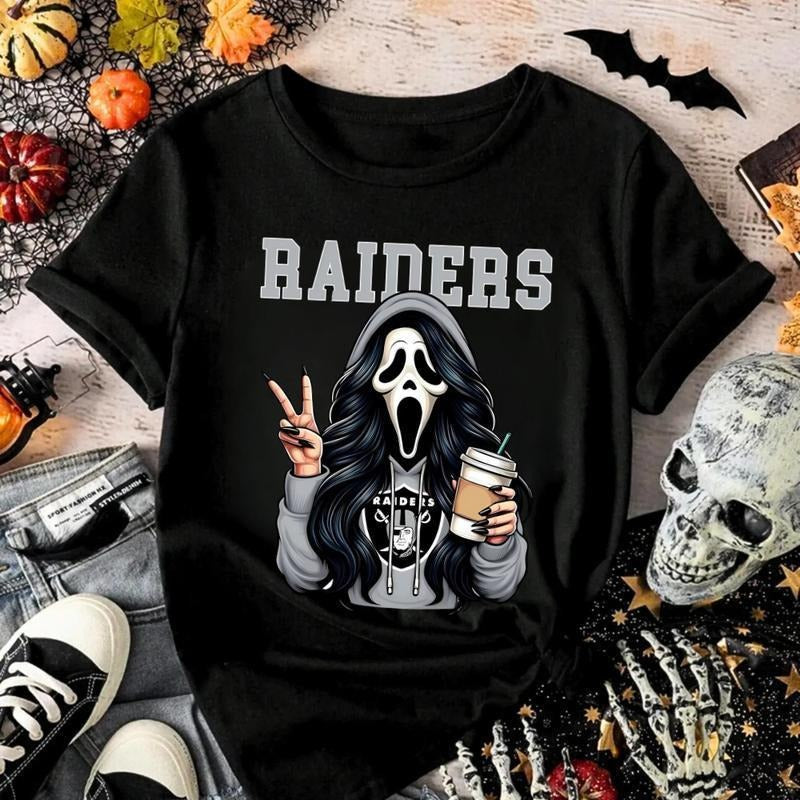Raiders FOG Lover Sweatshirt Cute Raiders Inspired Halloween Graphic Pullover Comfy Cotton Crew Neck T-shirt for Women Hoodie