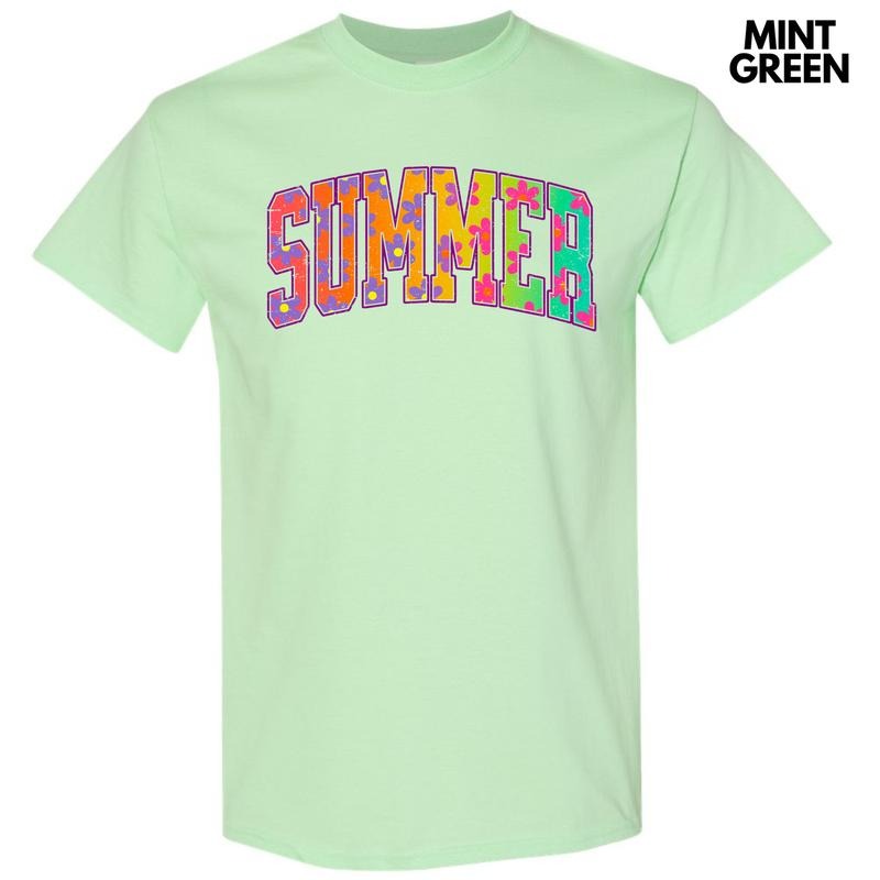 Rainbow Flower Summer Gildan Short Sleeve T-Shirt 'NLB' Hoodie, Sweatshirt | RetroVerseTees.com