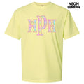 Rainbow Plaid Monogram Comfort Colors T-Shirt 'NLB' Hoodie, Sweatshirt | RetroVerseTees.com