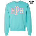 Rainbow Plaid Monogram Sweatshirt 'NLB' T-Shirts, Hoodie | RetroVerseTees.com