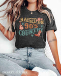 Raised On 90's Country T-Shirt, Western Boho Red Dirt Country Cowboy Aesthetics, Country Pop Concert Festival Tee, Gift...