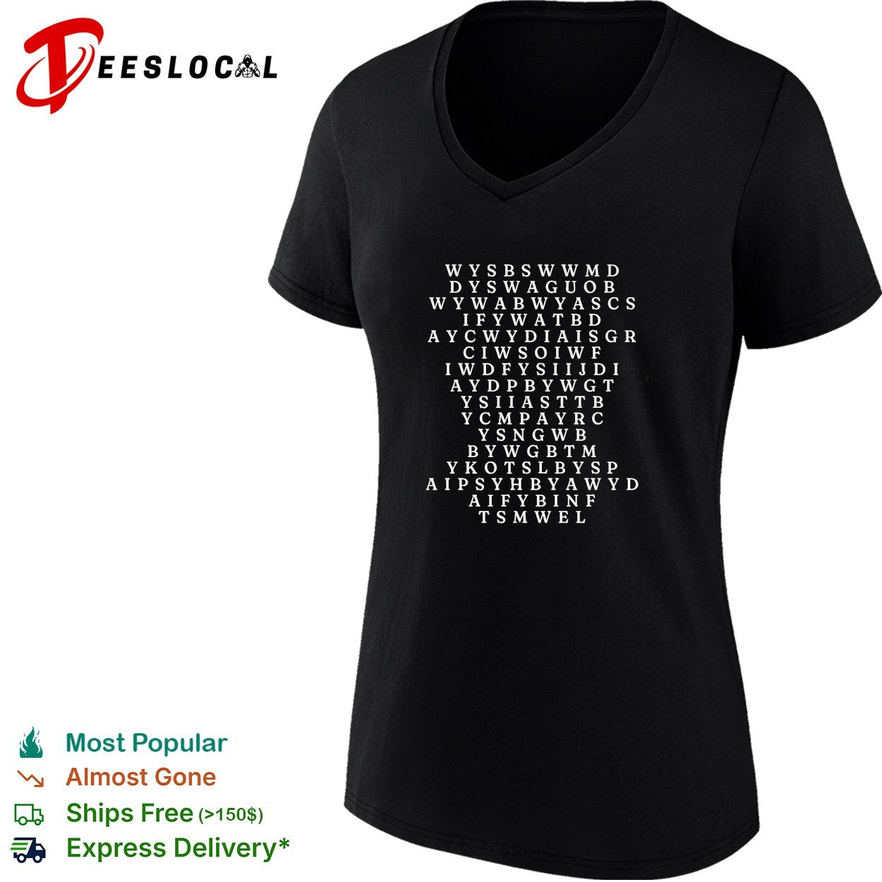 Random word search letter grid puzzle shirt