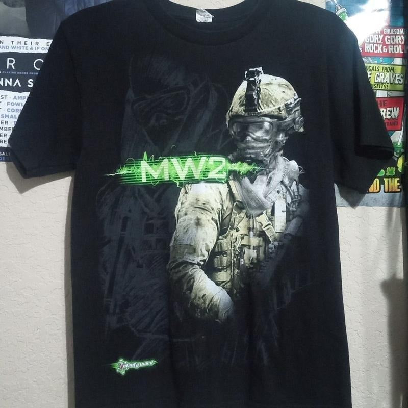 Rare Vintage 2011 Call Of Duty Modern Warfare 2 T-Shirt Medium Cotton Menswear Hoodie, Sweatshirt | RetroVerseTees.com