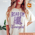 Read Em Cowgirl Shirt, Western Country Girl Tee Cowboy Romance, acotar merch Hoodie, Sweatshirt | RetroVerseTees.com