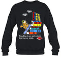 Reading Is an Adventure That Never Ends Garfiiield T-Shirt, Funny Movie Cartoon Graphic Shirt, Gift For Reader, Bookish...