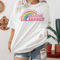 Reading Rainbow Shirt - Retro Librarian Tee - Teacher Appreciation Gift - Comfort Rainbow School Shirt - Book Lover's...