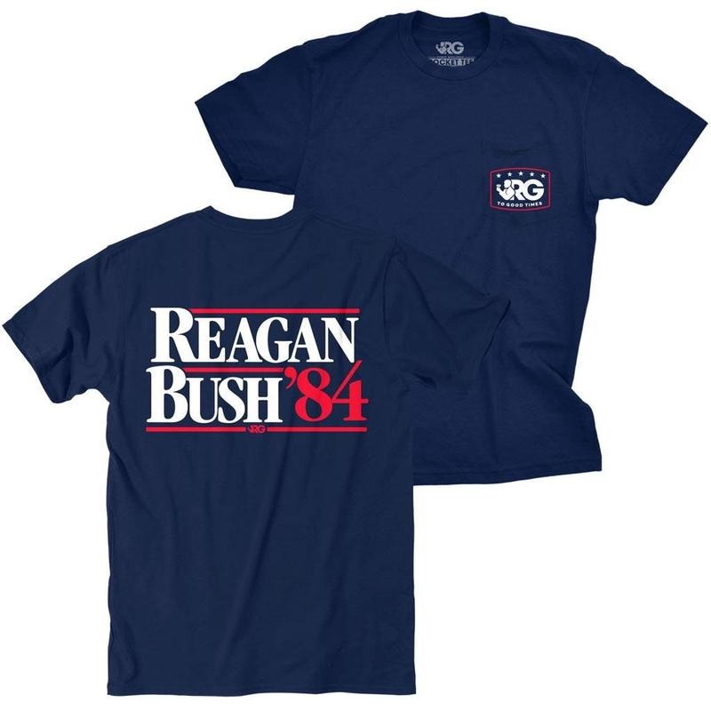 Reagan Bush 84 Rowdy Gentleman Navy Blue Tee Shirt Hoodie, Sweatshirt | RetroVerseTees.com