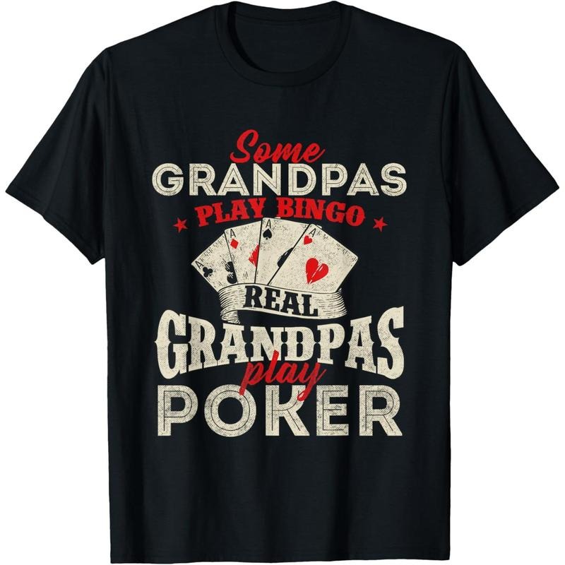 Real Grandpas Play Poker - Funny Card Player Casino Gambler T-Shirt made in usa Hoodie, Sweatshirt | RetroVerseTees.com
