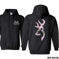 Realtree Hoodie - Featuring A Bold Pink Logo On The Back Casual Hoodie, Perfect For Outdoor Activities Trendy Hoodie,...