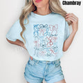Red & Blue Ribbons Comfort Colors T-Shirt 'NLB' Hoodie, Sweatshirt | RetroVerseTees.com