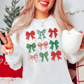 Red & Green Christmas Bow Collage Graphic Tee - Christmas Coquette Shirt - Cozy Season - Cute Christmas Gifts