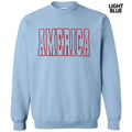 Red America Puff Sweatshirt T-Shirts, Hoodie | RetroVerseTees.com