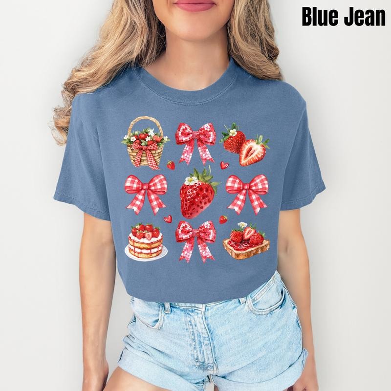 Red Berry Bow Collage Comfort Colors T-Shirt 'NLB' Hoodie, Sweatshirt | RetroVerseTees.com