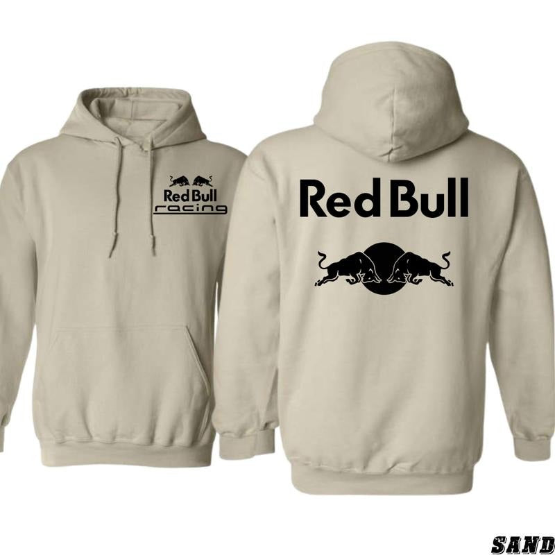 Red Bull Racing Hoodie - Bold and Iconic Bull Graphic Design, Perfect for Motorsport Enthusiasts, Show Your Passion with Signature Racing Logo, High-Quality Unisex Apparel for Formula 1 Fans, Ideal for Casual Wear and Active Lifestyle Menswear Sweaters