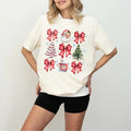 Red Coquette Christmas Sweatshirt, Cute Xmas Tshirt, Women's Holiday Tee, Retro Holiday Shirt Hoodie | RetroVerseTees.com