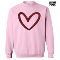 Red Cut Out Heart Sequin Patch Sweatshirt T-Shirts, Hoodie | RetroVerseTees.com