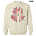Red Gingham Monogram Sweatshirt 'NLB' T-Shirts, Hoodie | RetroVerseTees.com