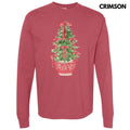 Red Potted Christmas Tree Long Sleeve Comfort Colors T-Shirt 'NLB' Hoodie, Sweatshirt | RetroVerseTees.com