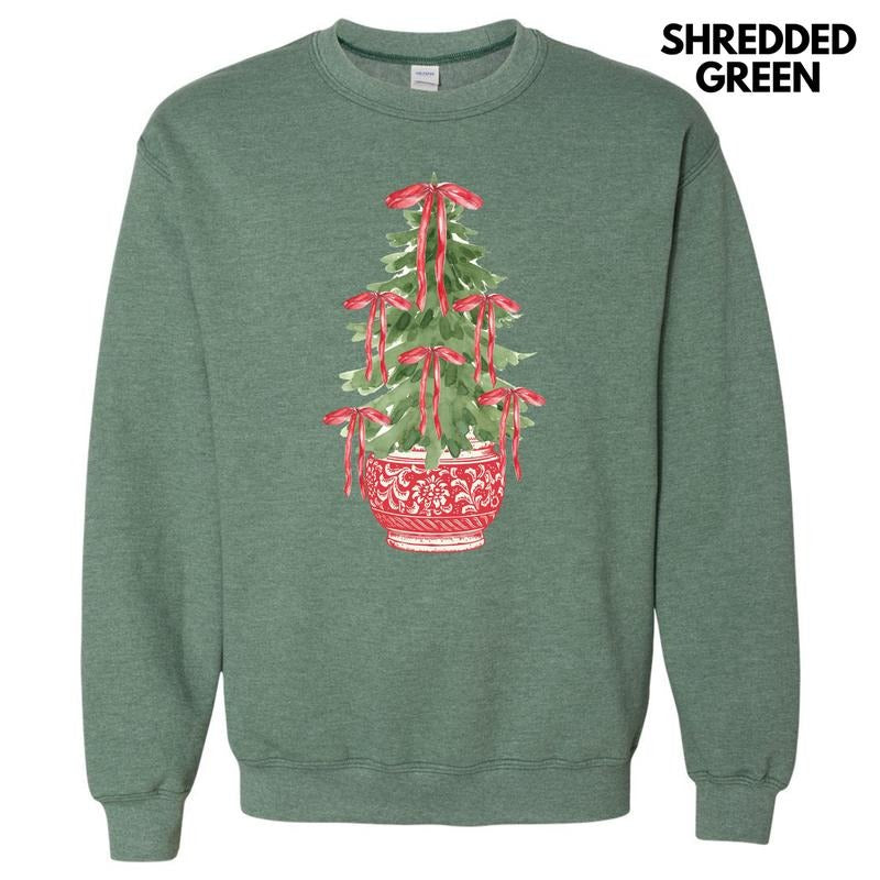 Red Potted Christmas Tree Sweatshirt 'NLB' T-Shirts, Hoodie | RetroVerseTees.com
