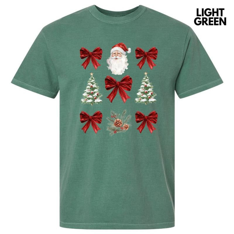 Red Santa Collage Comfort Colors T-Shirt 'NLB' Hoodie, Sweatshirt | RetroVerseTees.com