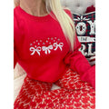 Red Sparkle Embroidered Bow Sweatshirt T-Shirts, Hoodie | RetroVerseTees.com