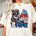 Red White And Feral Funny USA Shirt, Funny Raccoon Shirt Hoodie, Sweatshirt | RetroVerseTees.com
