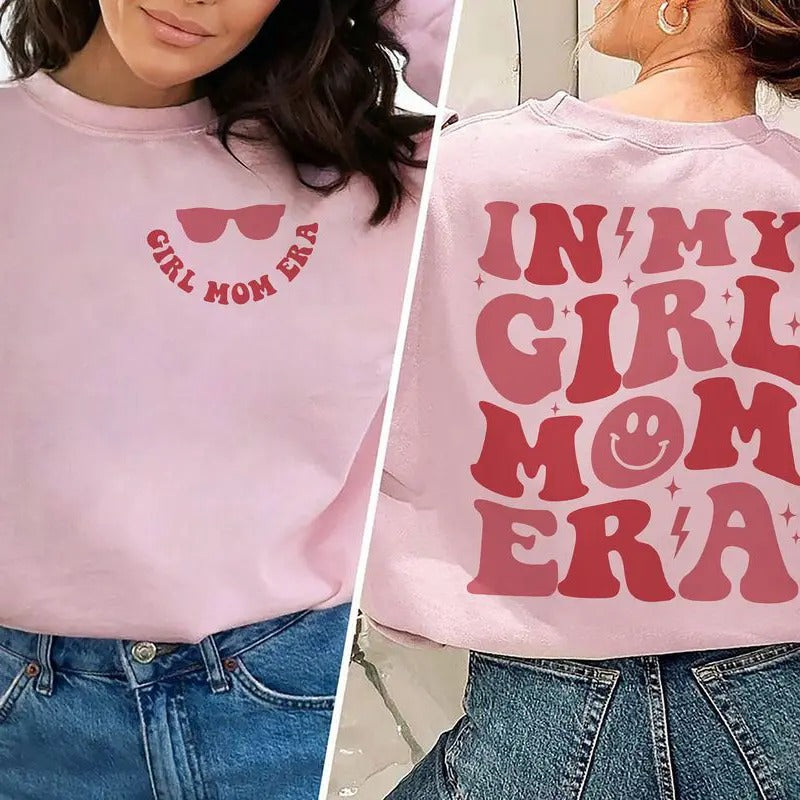Red plumber brand My Girl Mom Era Sweatshirt: Stylish Gift for New Moms Perfect for TNF WB shield Day! Shop Girl Mom...