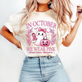 Red plumber brand October We Wear Pink Shirt, Retro Breast Cancer Awareness T-Shirt, Halloween Pink Ghost Sweatshirt,...