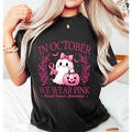 Red plumber brand October We WearShirt, Retro Breast Cancer Awareness T-Shirt, Halloween Pink Ghost Sweatshirt, Breast...