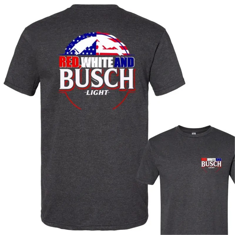 Red, White & Busch Light - 4th of July T-Shirt DRG Hoodie, Sweatshirt | RetroVerseTees.com