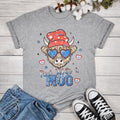 Red, White and Moo Graphic T-shirt Hoodie, Sweatshirt | RetroVerseTees.com