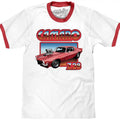 70s Chevrolet Camaro Z28 Ringer T-Shirt - White/Red Hoodie, Sweatshirt | RetroVerseTees.com