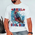 Reel Cool Dad Bass T Shirt Hoodie Sweater Design American Flag Bass Father's Day Fishing Dad 4th Of July For dad Cool dad...