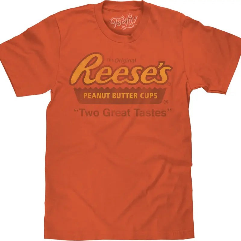 Reese's "Two Great Tastes" Big and Tall T-Shirt - Orange Hoodie, Sweatshirt | RetroVerseTees.com