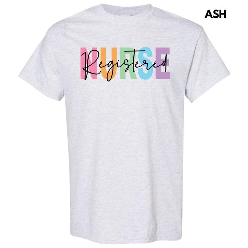 Registered Nurse Colorful Gildan Short Sleeve T-Shirt 'NLB' Hoodie, Sweatshirt | RetroVerseTees.com