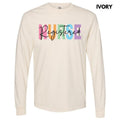 Registered Nurse Colorful Long Sleeve Comfort Colors T-Shirt 'NLB' Hoodie, Sweatshirt | RetroVerseTees.com