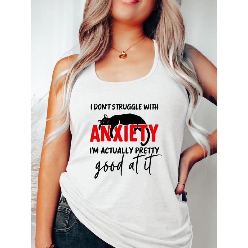 Relatable Gunpla brand Humorous Vest: Make WB shield Light - hearted Statement with TNF "Anxiety" Quote - Ideal for Those...