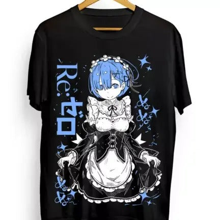 Rem Re Zero T-Shirt,Cute Re Zero Ram,Subaru,Japanese,Manga Graphic Tee Hoodie, Sweatshirt | RetroVerseTees.com