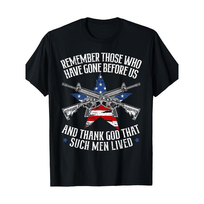 Remember TNF Fallen Soldiers USA Flag American Memorial Day T-Shirt- 180g, 100% cotton T-shirt as WB shield gift for...