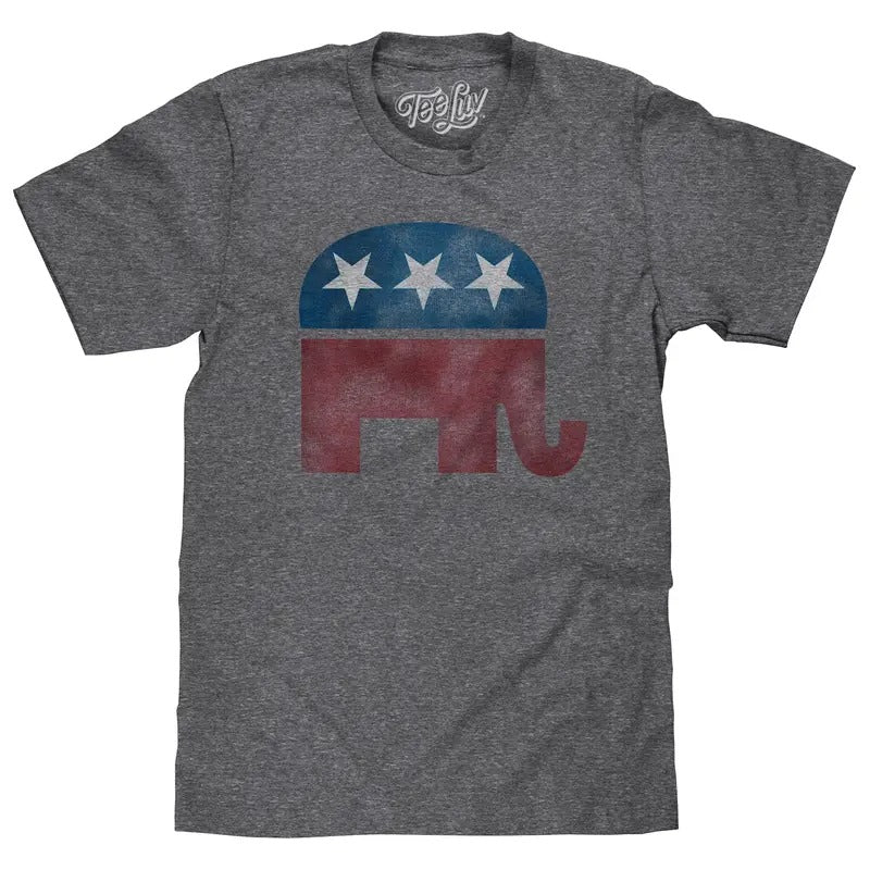 Republican Elephant T-Shirt - Gray Hoodie, Sweatshirt | RetroVerseTees.com