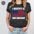 Republican T-Shirt, Swoosh Identify As Non Bidenary T-Shirt, American Flag T-Shirt Hoodie, Sweatshirt | RetroVerseTees.com