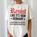 Resist Like Mouthless cat'WB shield 1938 Germany T-Shirt, Anti-Fascist Protest Tee, Political Activism Tee Hoodie, Sweatshirt