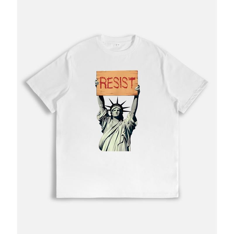 Resist Shirt Statue FOG Liberty Tshirt, Resist Lightsaber brand Shirt WomenResist Tshirt for Feminist Gift, Resist...
