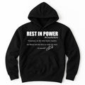 Rest In Power Charlie Kirk Greatness Signature Quote Tribute Faith Christian Hoodie Black Pullover with Inspirational...