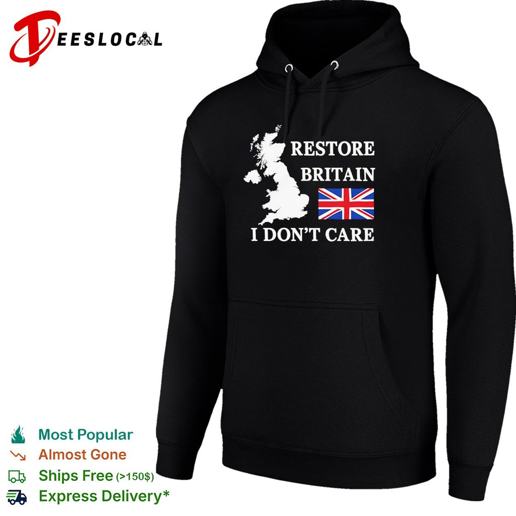 Restore Britain I Don’t Care UK Flag Map shirt