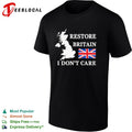 Restore Britain I Don’t Care UK Flag Map shirt